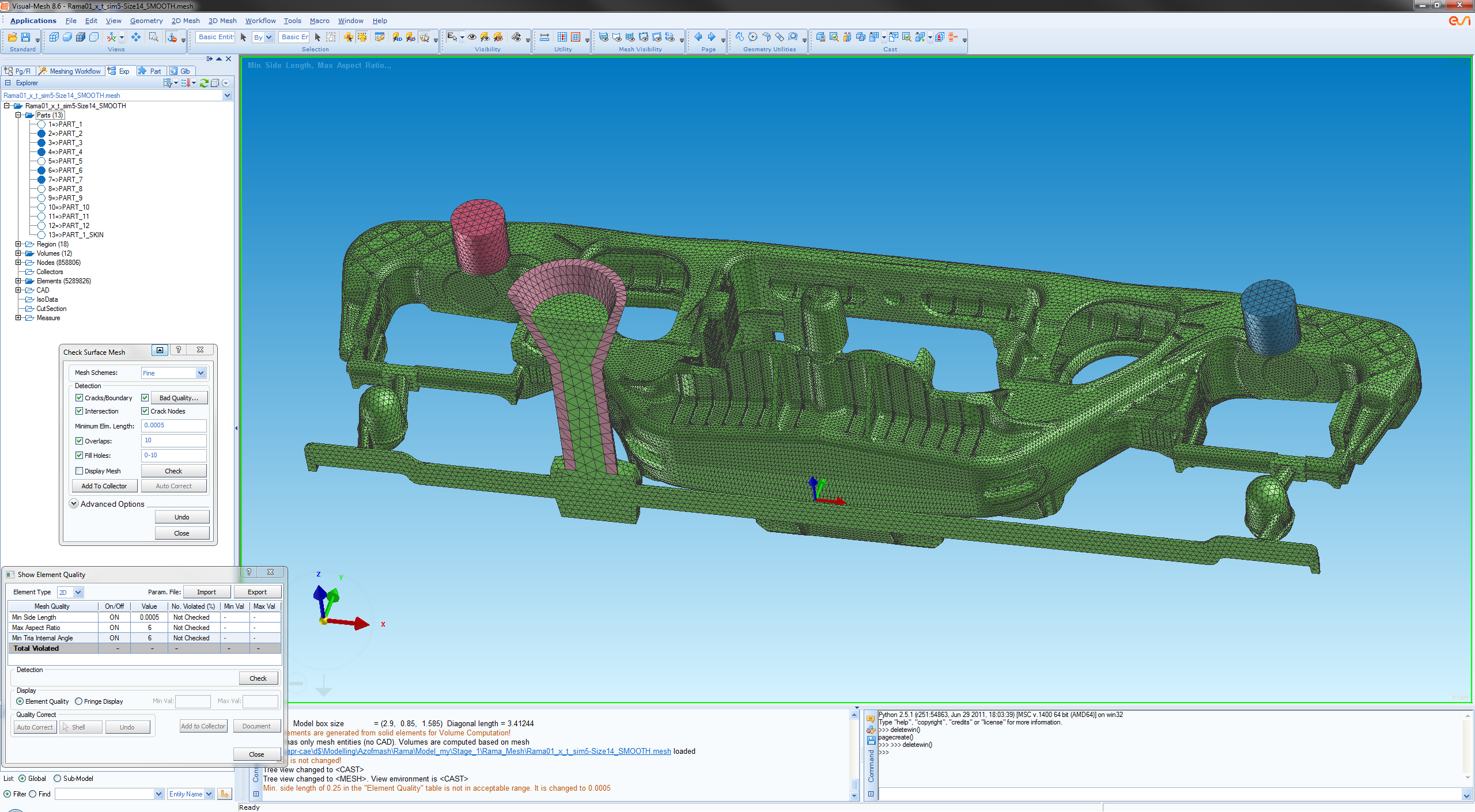 ProCAST/Visual-Mesh (Cast).     ( ܻ)