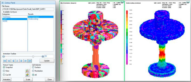 Visual-Viewer. Анализ зеренной структуры, рассчитанной в модуле CAFE