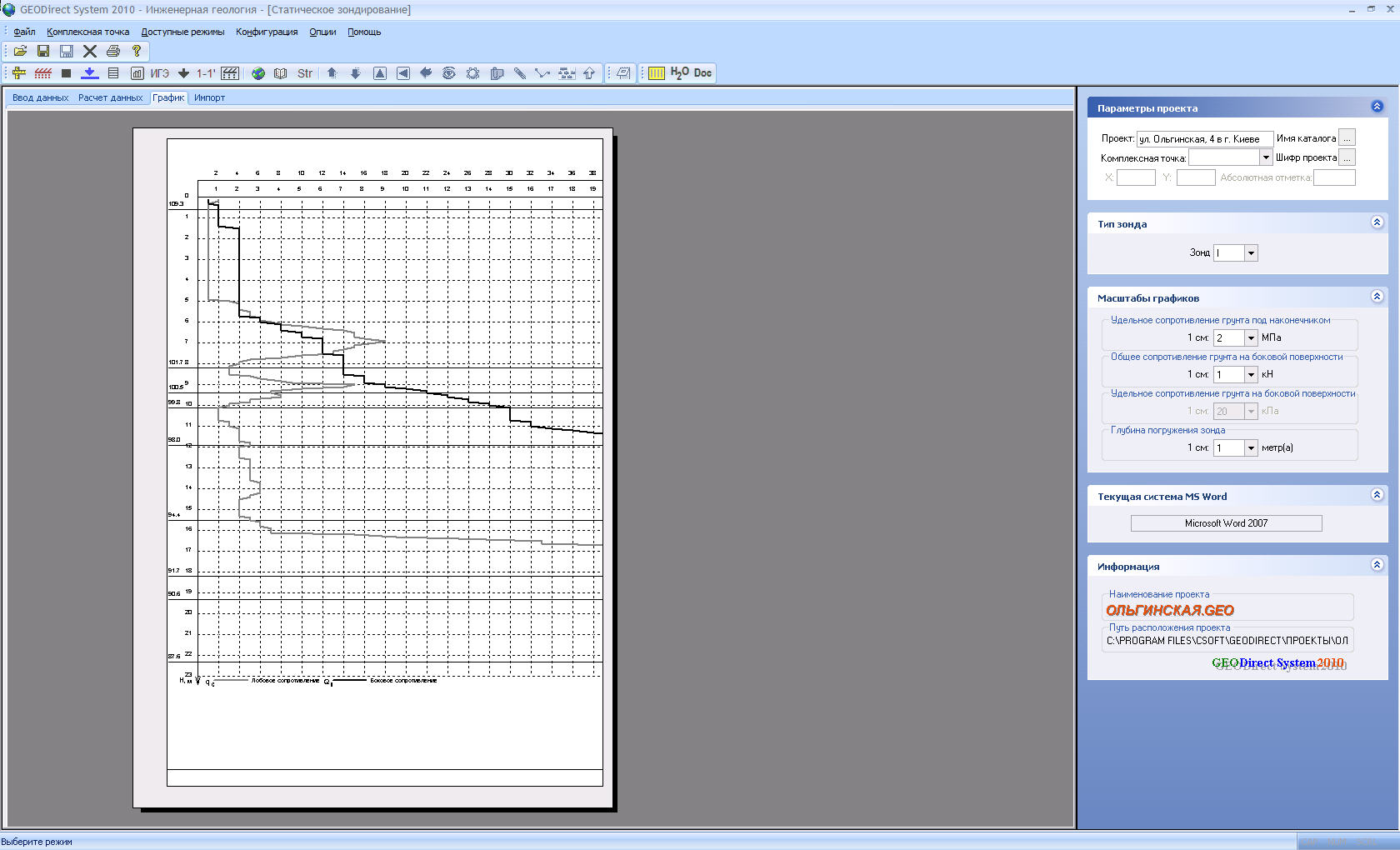 График статического зондирования грунтов. Таблицы для статического зондирования грунтов. Результаты статического зондирования. Гост статическое зондирование грунтов. Результаты статического зондирования.