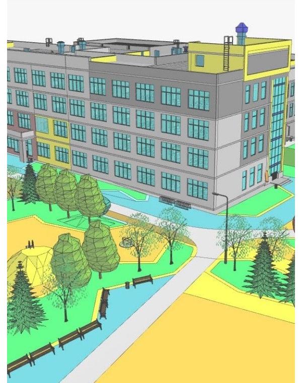 3D-модель здания школы